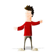 cartoon happy man N152