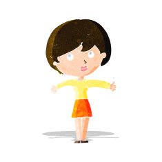 cartoon woman giving thumbs up N3