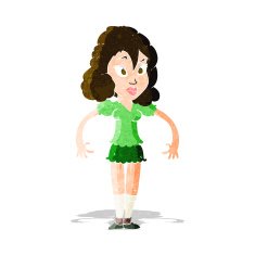 cartoon pretty woman N79