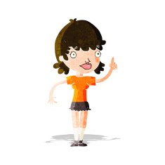 cartoon woman with idea N75