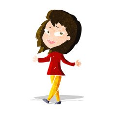 stress free woman cartoon N3