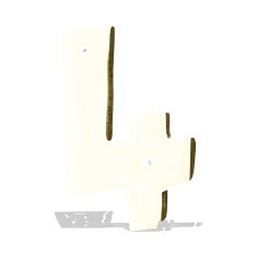 cartoon wooden number N13