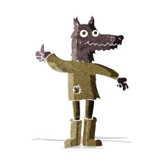 cartoon wolf man N15