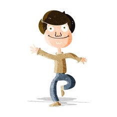 cartoon dancing man N36