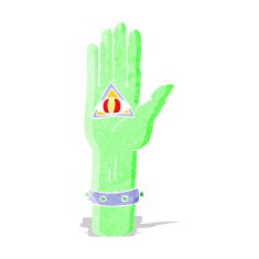 cartoon spooky hand symbol N3
