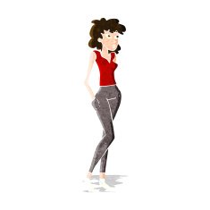 cartoon pretty woman N84