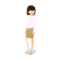 cartoon pretty businesswoman N3