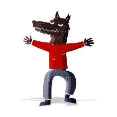 cartoon wolf man N16