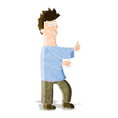 cartoon happy man N153