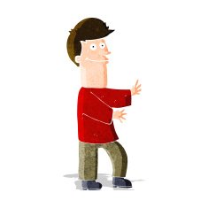 cartoon man gesturing N12