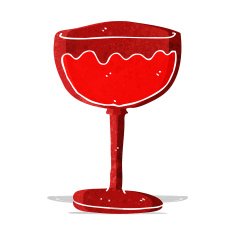 cartoon glass of red wine N3
