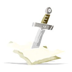 cartoon dagger in maps N2