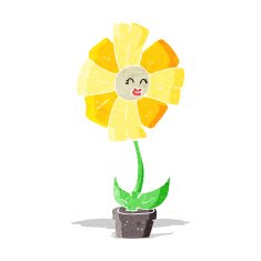cartoon flower N197