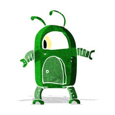 cartoon alien robot N6