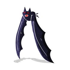 cartoon flying bat N2