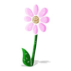cartoon flower N198