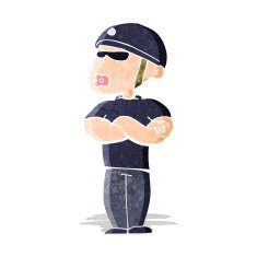 Cartoon Security Guard N6