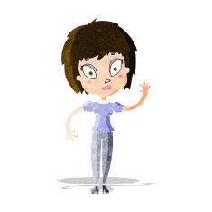 cartoon pretty girl N35
