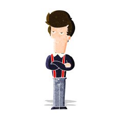 cartoon bored man N16