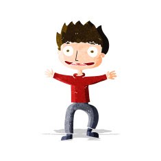 cartoon grinning boy N7