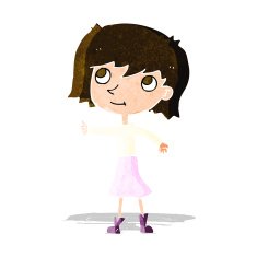 cartoon happy girl N36