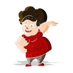 cartoon oveweight woman N3
