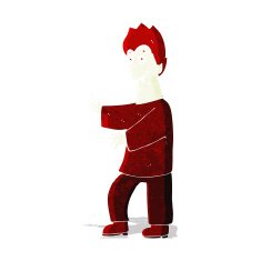 cartoon vampire waving hands N3