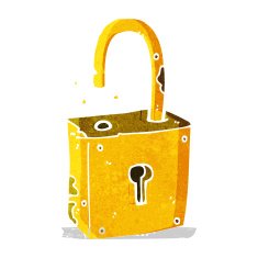 caroon rusty old padlock N6