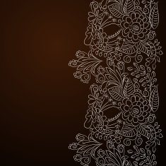 Card with silver floral ornament