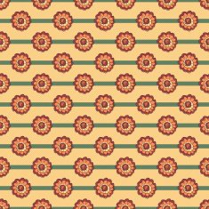 Floral pattern with flower on striped background