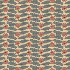 Floral pattern with flower and leaves for gift wrapping