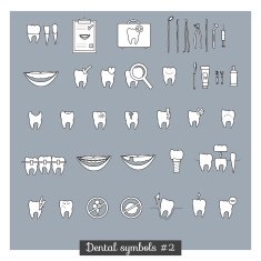 Set of dentistry symbols part 2 N2