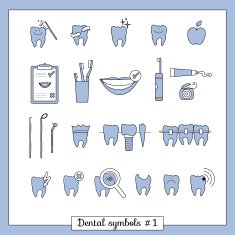 Set of dentistry symbols part 2 N3