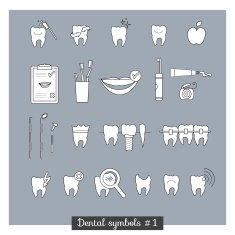 Set of dentistry symbols part 1 N2