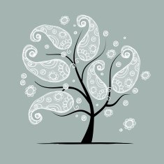 Vintage floral tree for your design