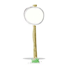 cartoon road sign N9