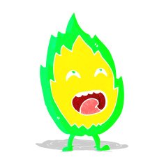 Cartoon Flame Character N5