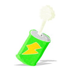 cartoon fizzing soda can N11