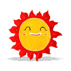 cartoon happy sun N3
