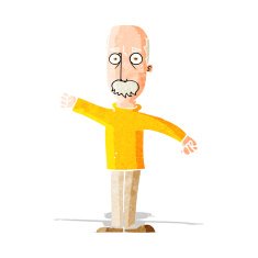 cartoon angry old man N52