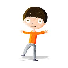 cartoon happy boy N79