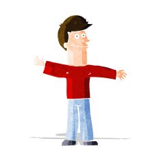 cartoon happy man N154
