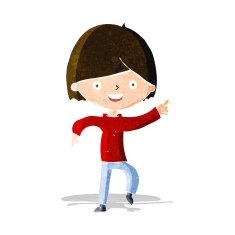 Cartoon Man Pointing N75