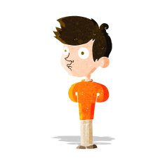 cartoon boy staring N6