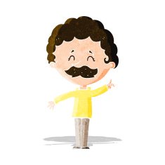 cartoon man with idea N78