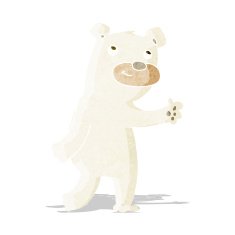 cute cartoon polar bear N11