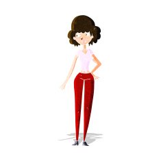 cartoon pretty woman N86