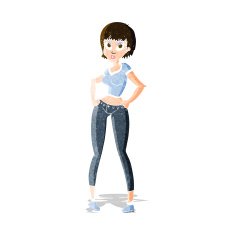 cartoon pretty woman N89