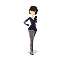 cartoon pretty woman N90