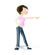 cartoon woman pointing N66